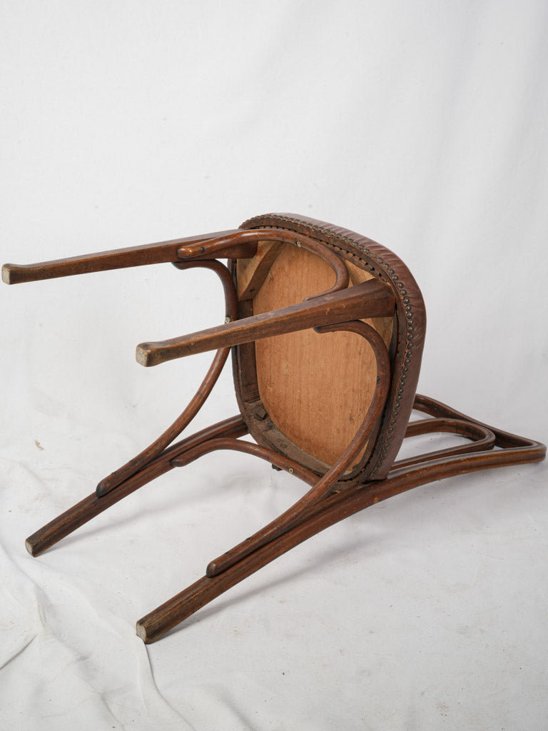 Subtly carved fluting bentwood chairs