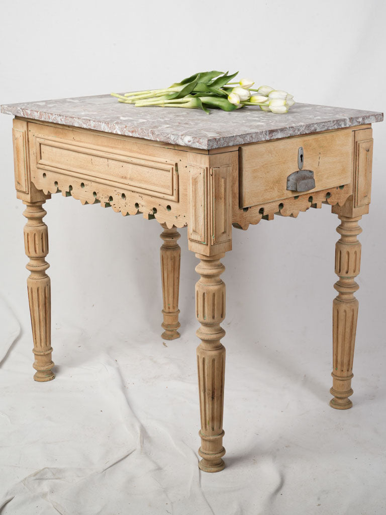 Vintage butcher’s block side table