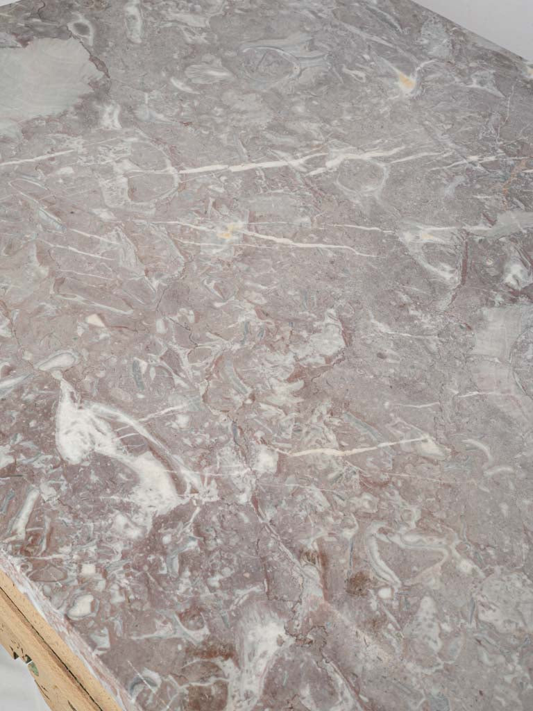 Historic repurposed French butcher's table