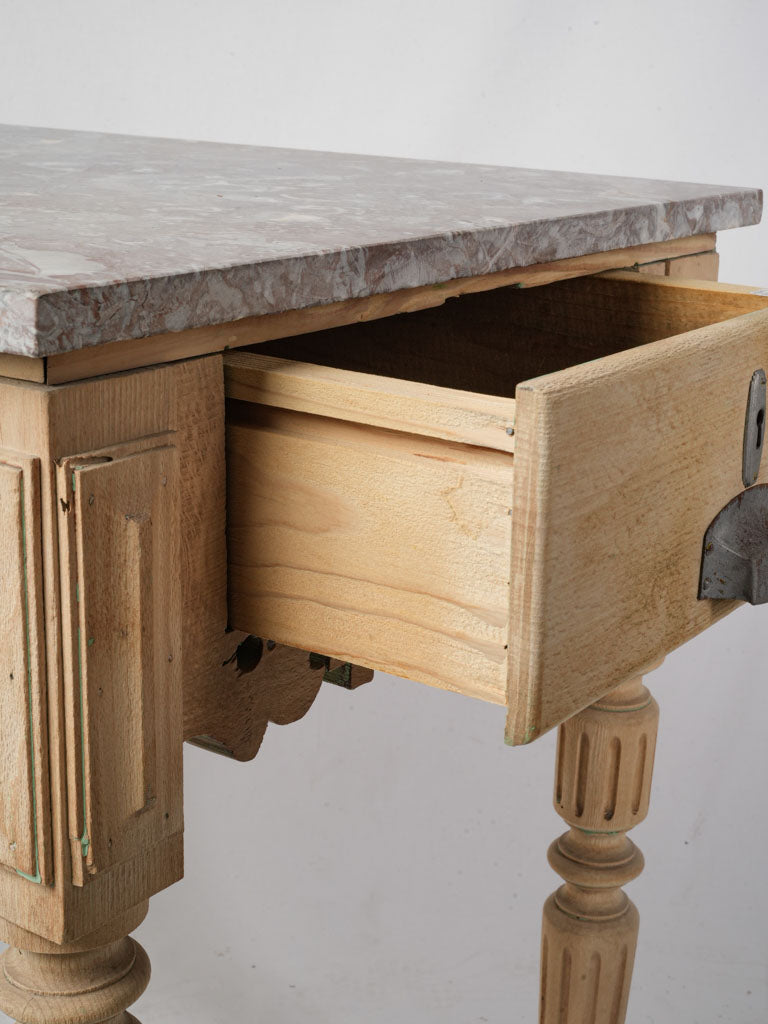 Fluted-leg French console table  