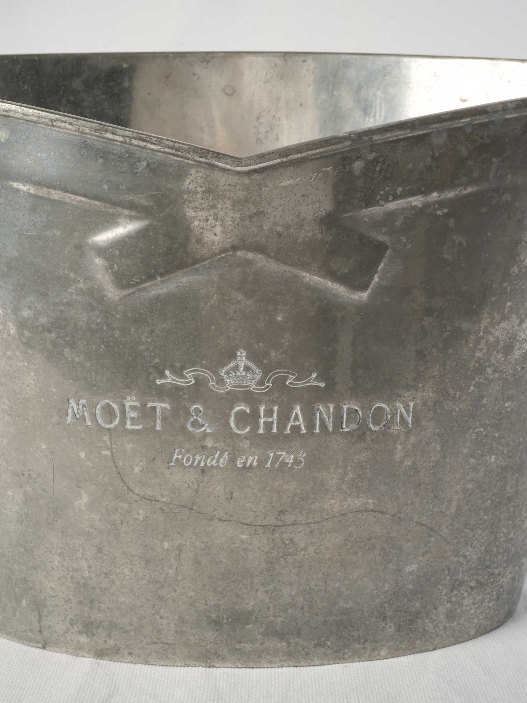 French mid century Moët & Chandon double bottle champagne bucket