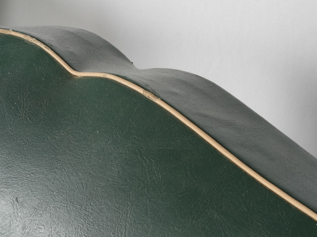 Time-honored faux leather armchairs