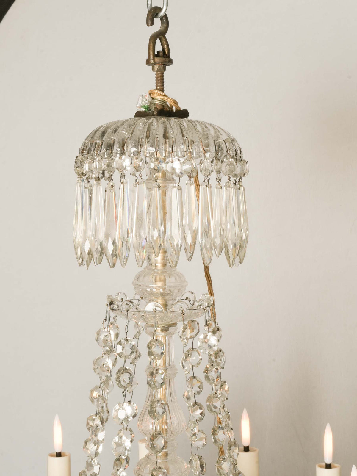 Lavish 19th-Century French Gilt-Bronze and Crystal Twelve-Light Chandelier - 31½" x 19¾"