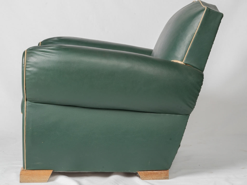 Classic mid-century green armchairs