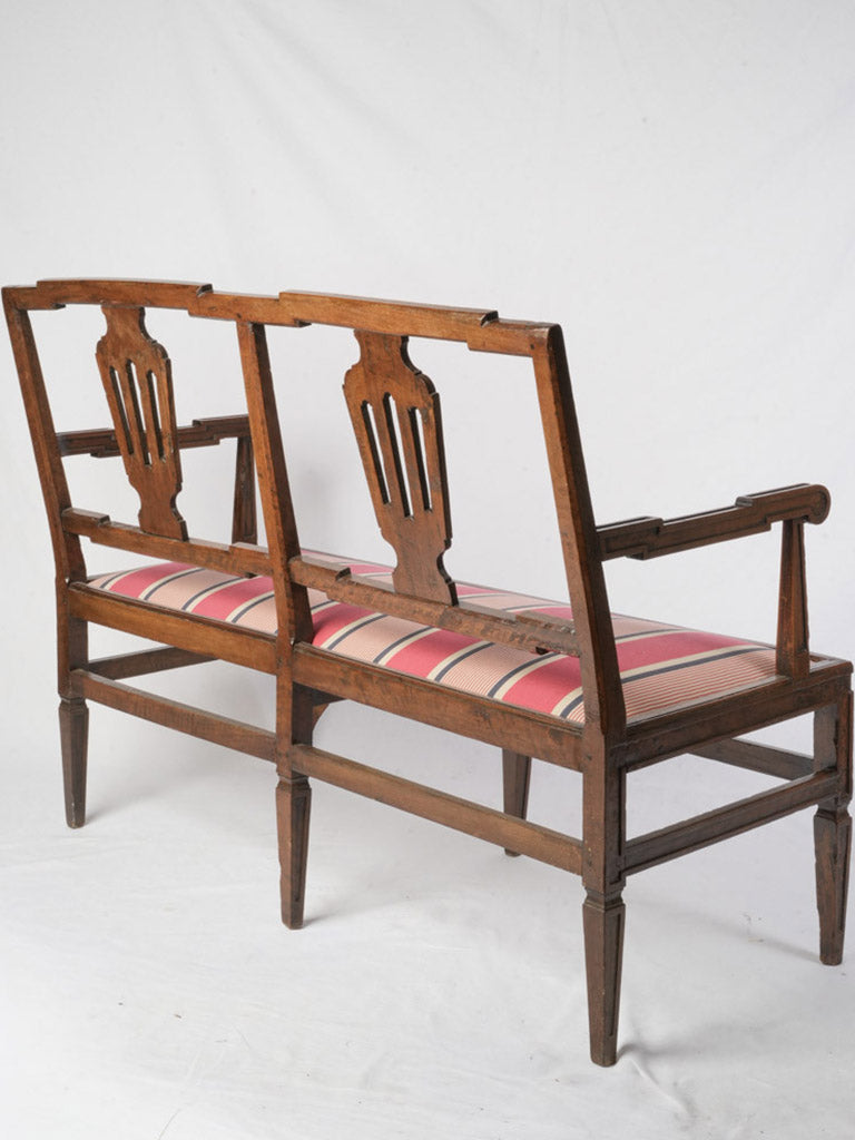 Warm patina walnut bench