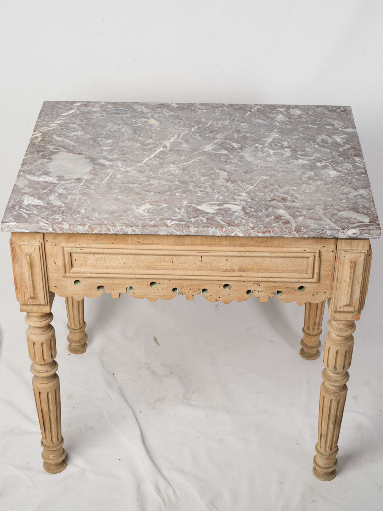 Authentic green patina butcher's table