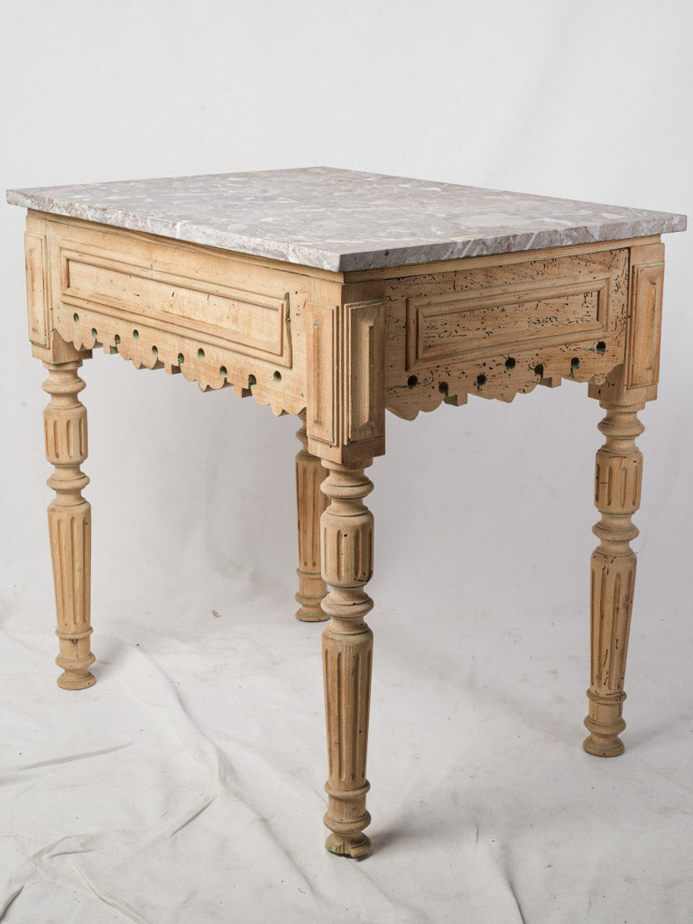 Rustic wooden base side table