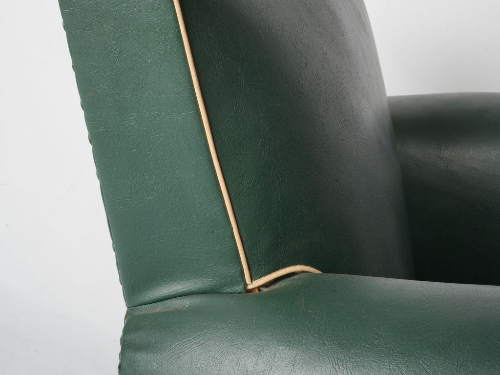 Sophisticated faux leather armchairs