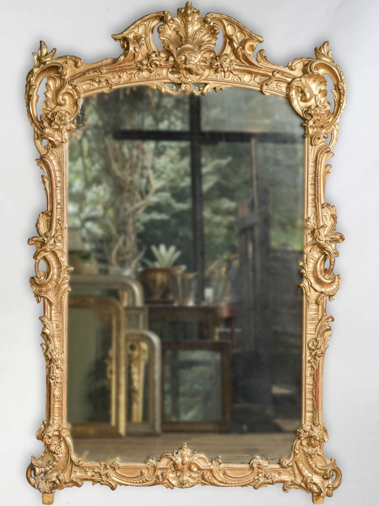 Monumental Nineteenth Century Giltwood Mirror w/ Mercury Glass - 83½" x 52¼"