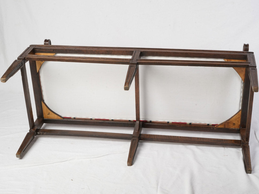 Tailored decorative walnut bench