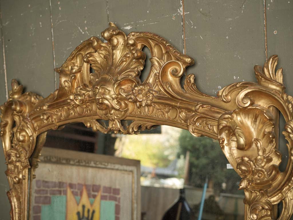 Richly ornamented vintage mirror