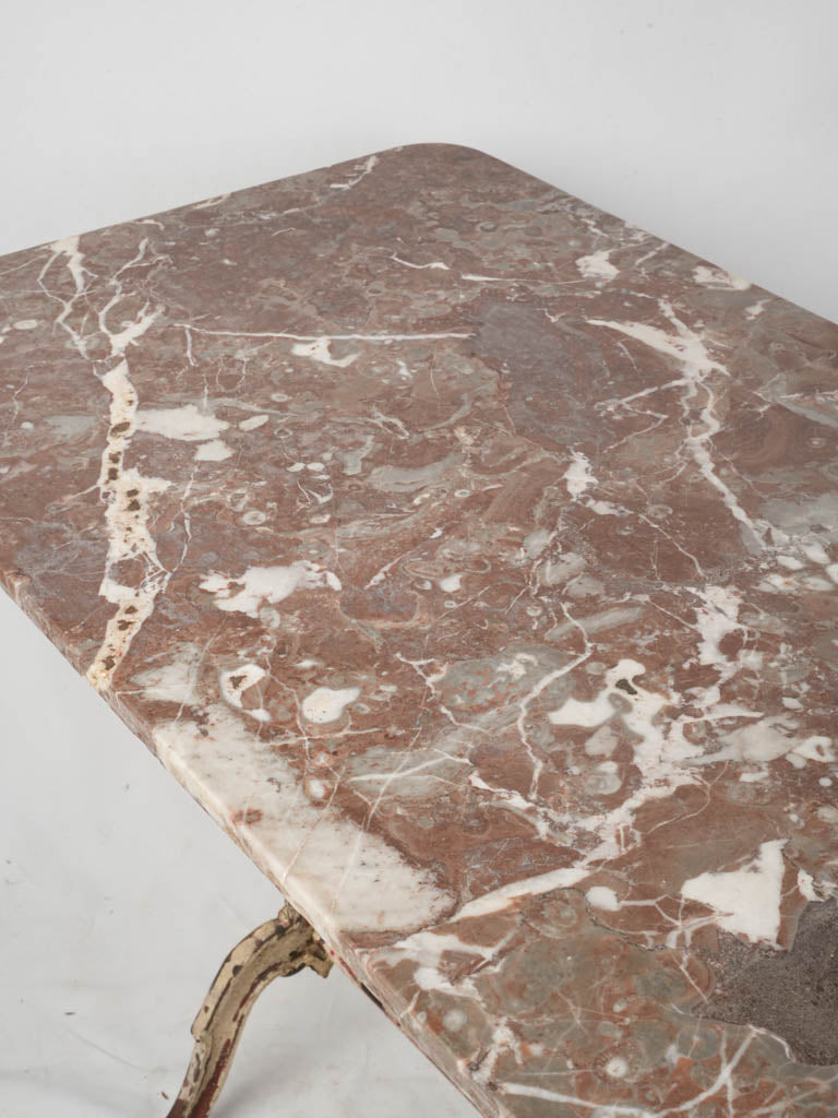 Marble-top antique dining table