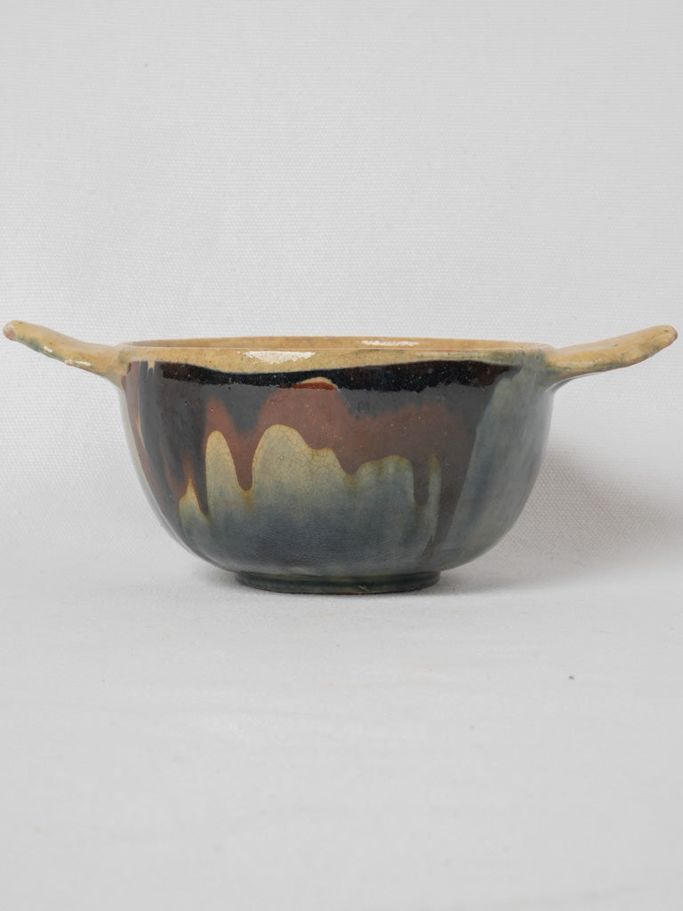 Aged French Alps soup or porridge bowl