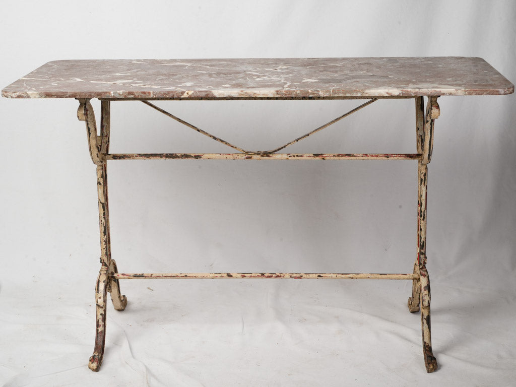 Fluted accent vintage table  