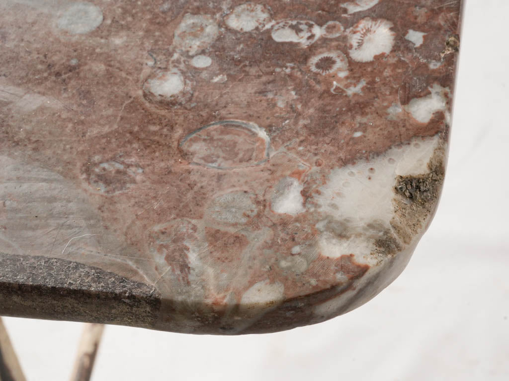 Refined rosé marble bistro table  