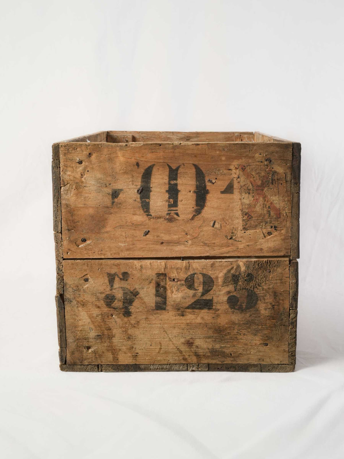 Characterful patina Champagne region crate