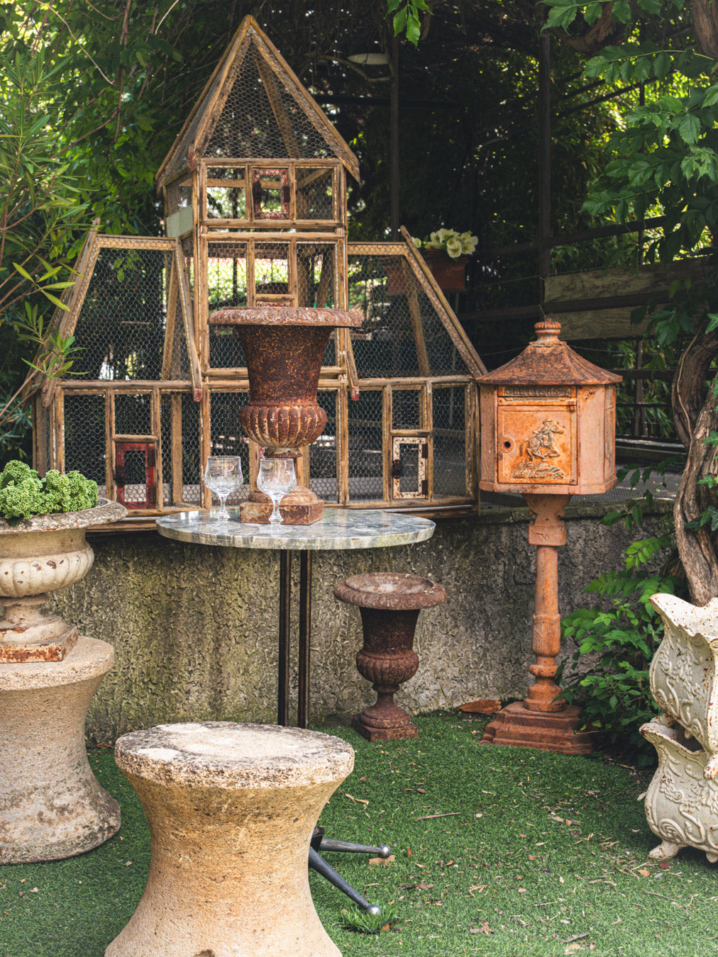 Whimsical French vintage birdhouse style