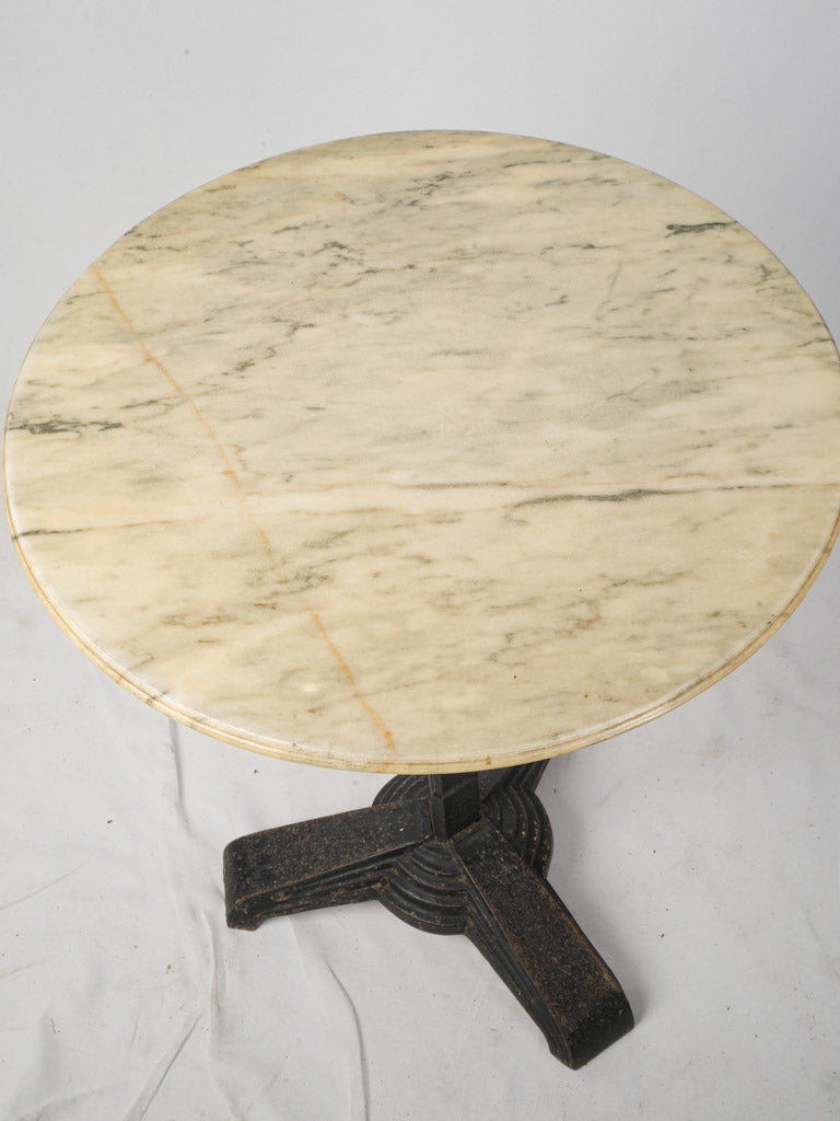 Glossy marble-top French table  
