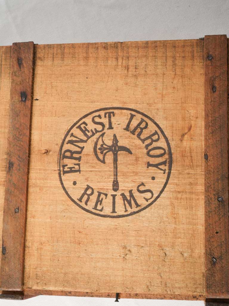 Stenciled wooden keepsake crate