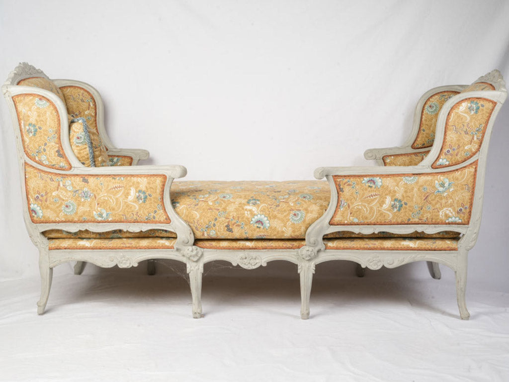 Vintage French boat-shaped daybed