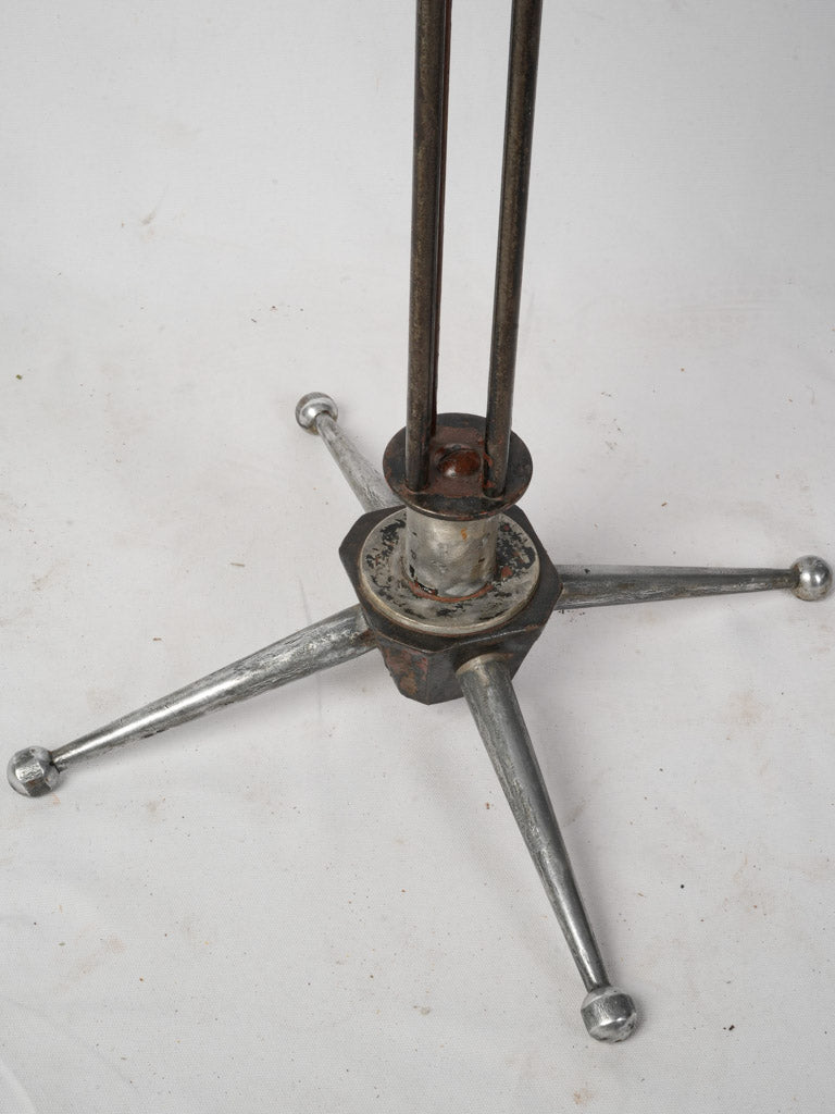 1950s Industrial Style Side Table w/ Beautiful Marble Top - 28¼"