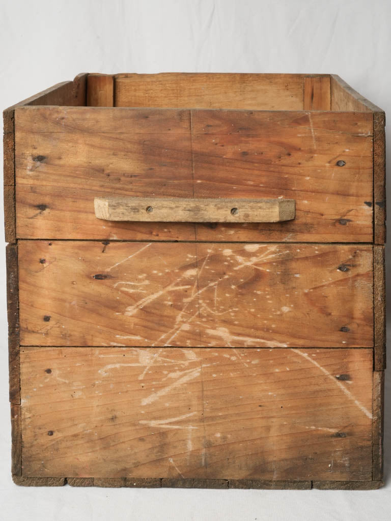 Stenciled wood transport box