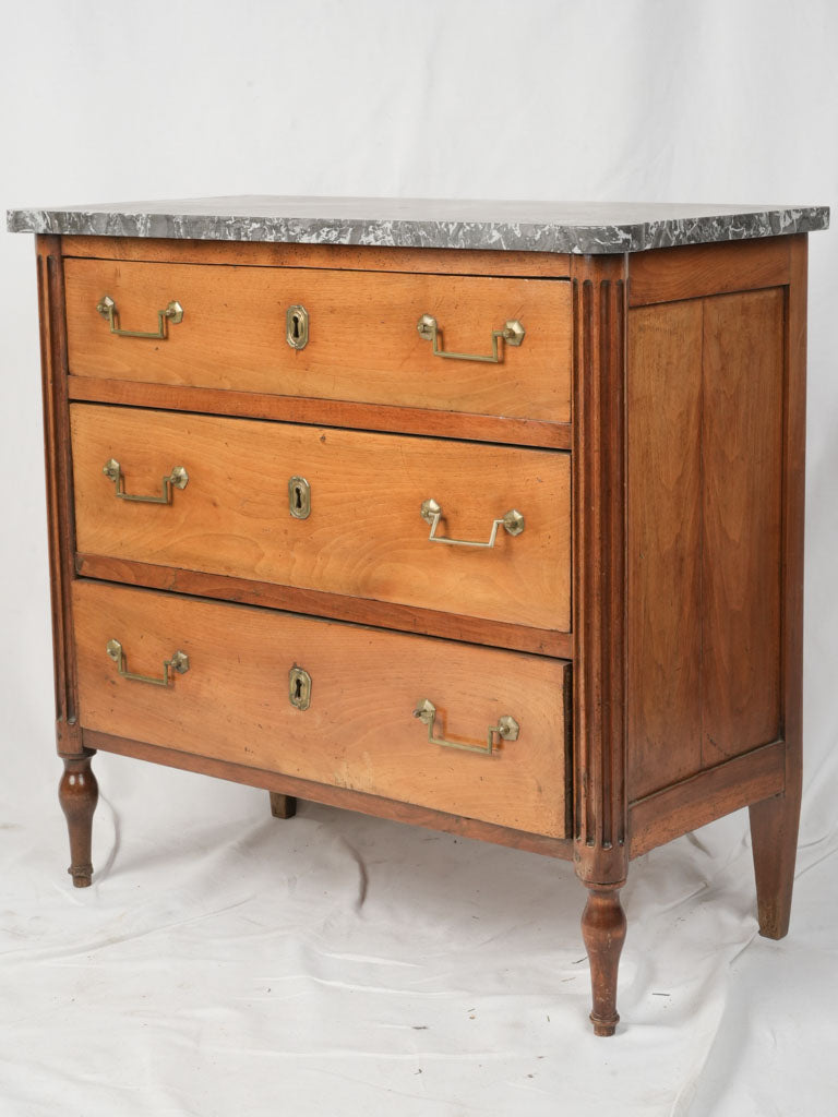 Elegant antique marble-top commode