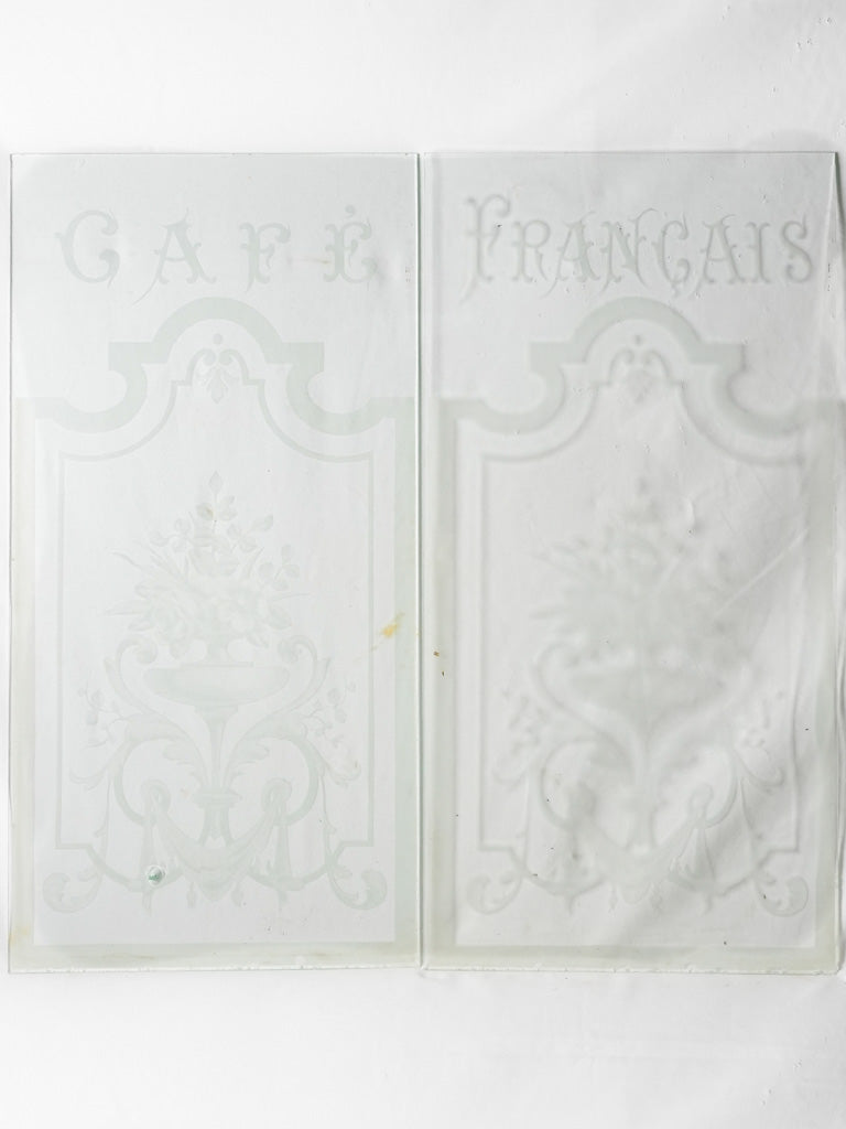 Vintage Parisian bistro window decor