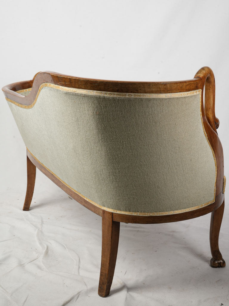 Vintage swan-neck arm banquette  