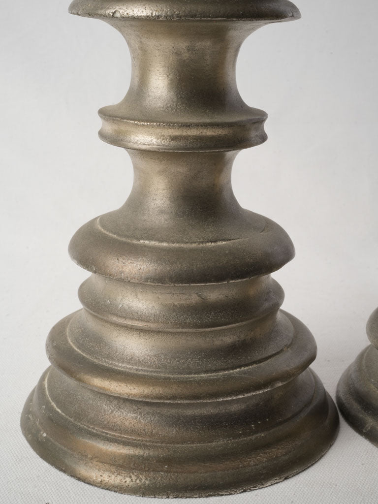 Sculptural Pair Of 19th-Century French Metal Candlesticks - 22½"