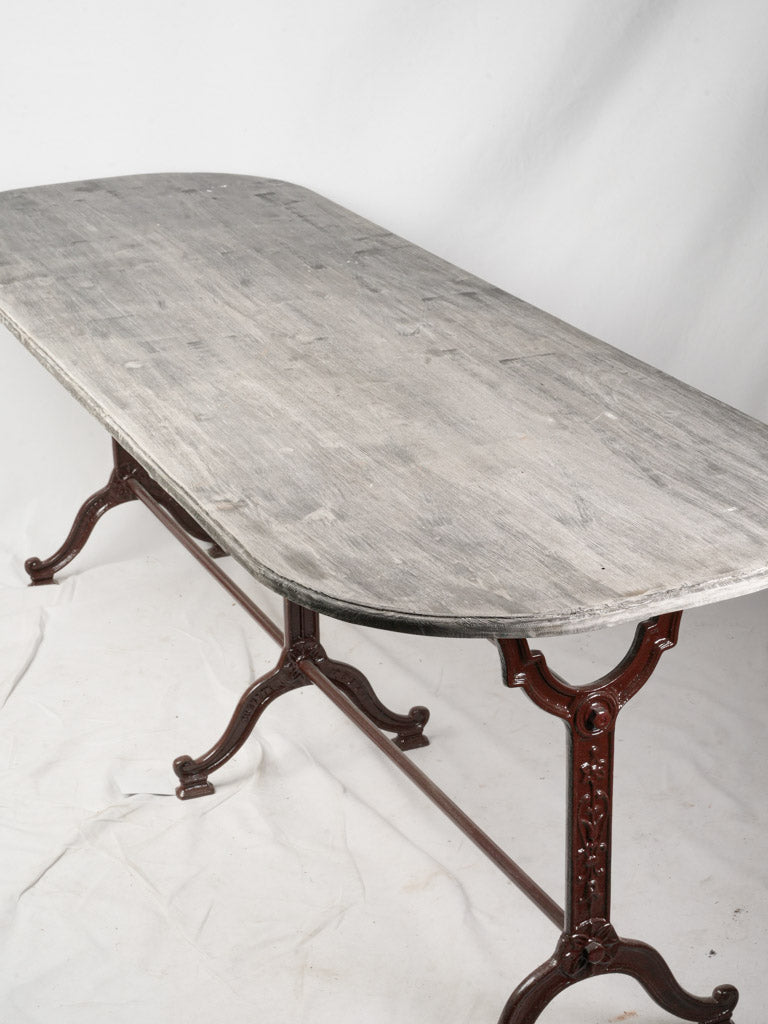 Refined wooden top bistro table