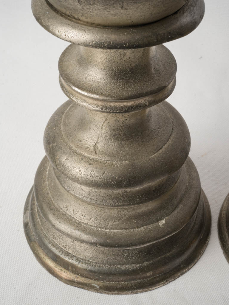Sculptural Pair Of 19th-Century French Metal Candlesticks - 22½"