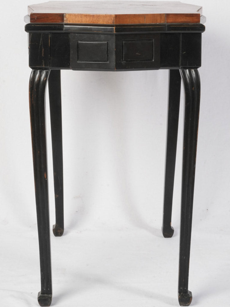 Geometric apron design side table