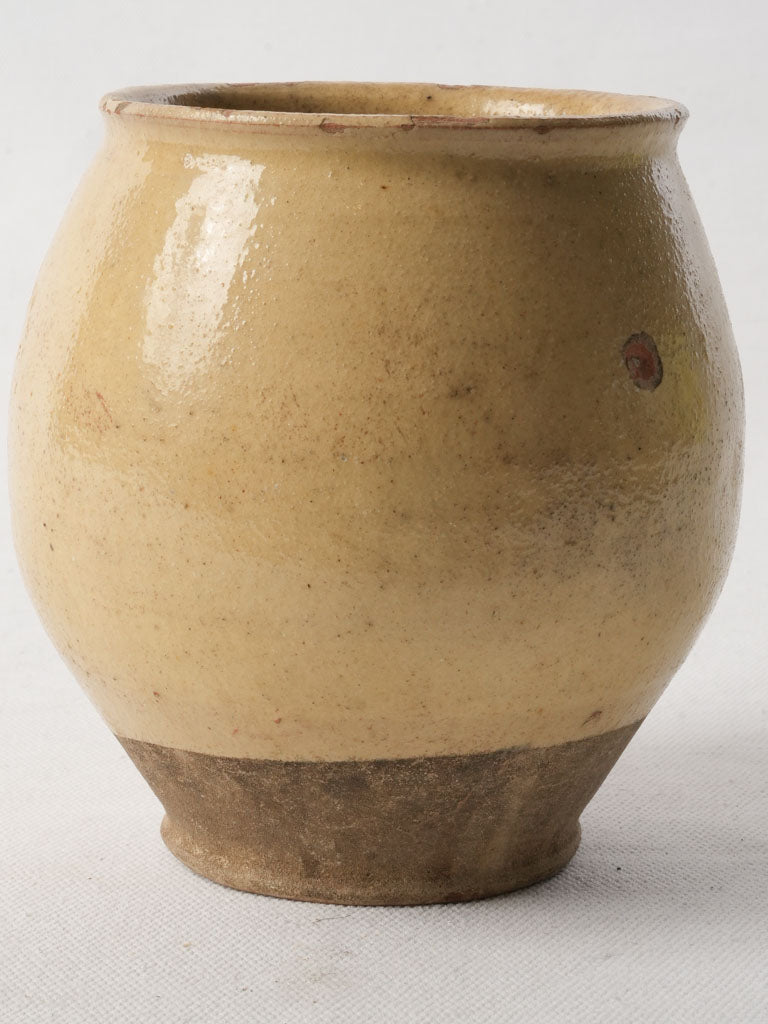 Small Early 19th-Century French Terracotta Round Pot - 5½"