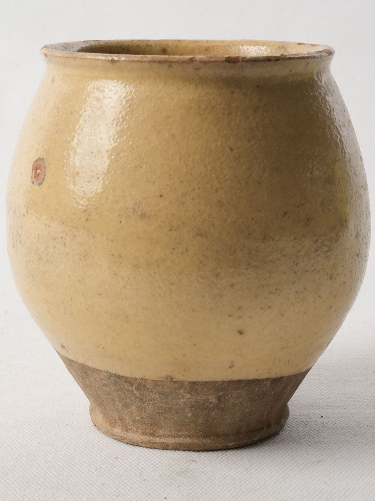 Small Early 19th-Century French Terracotta Round Pot - 5½"