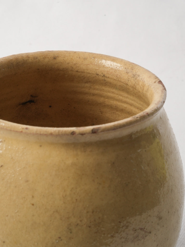 Small Early 19th-Century French Terracotta Round Pot - 5½"