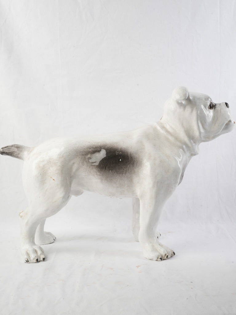 White charcoal-shaded animal figurine