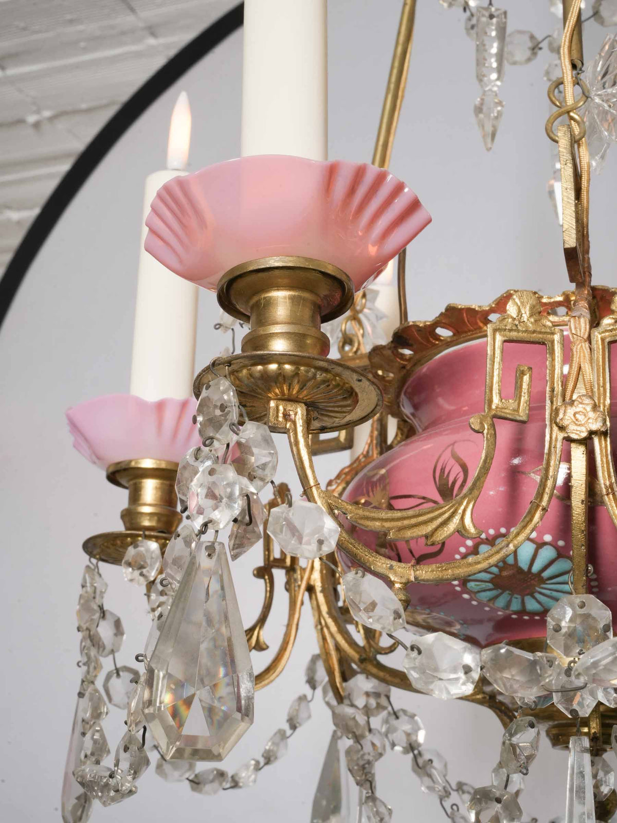 Exuberant French Napoleon III-Style Six-Light Chandelier - 43¼" x 19¾"