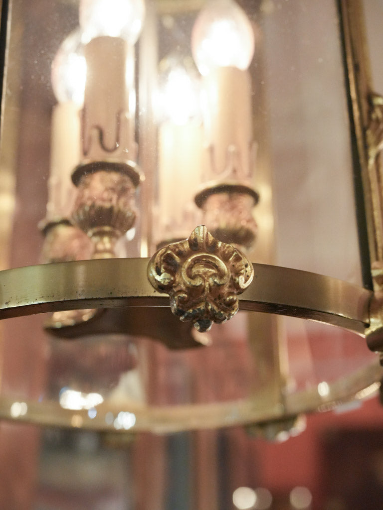 Luxurious French gilt pendant lamp