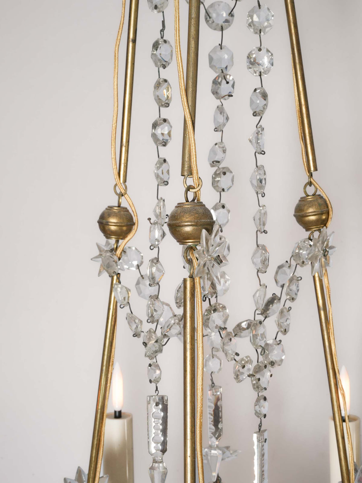 Exuberant French Napoleon III-Style Six-Light Chandelier - 43¼" x 19¾"