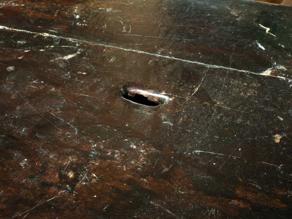 Late 19th Century Walnut-Finished Pine Store Counter with Coin Slot Detail - 57"