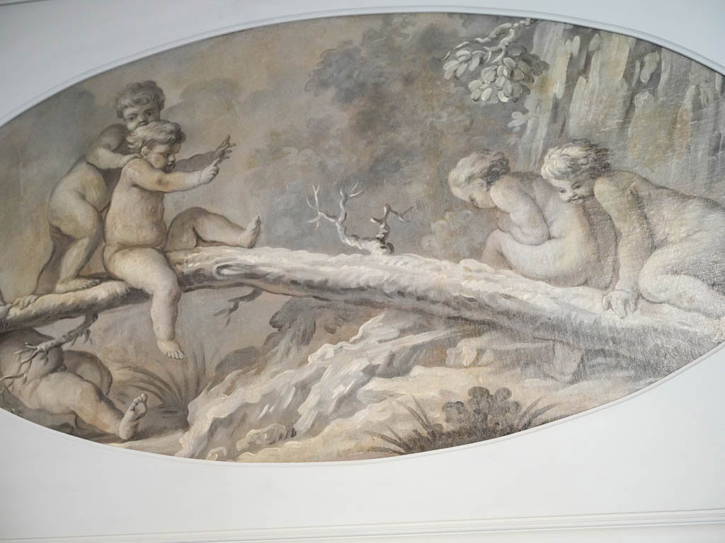 Large 18th Century Grisaille Panel with Putti - 35¾" x 60¼"