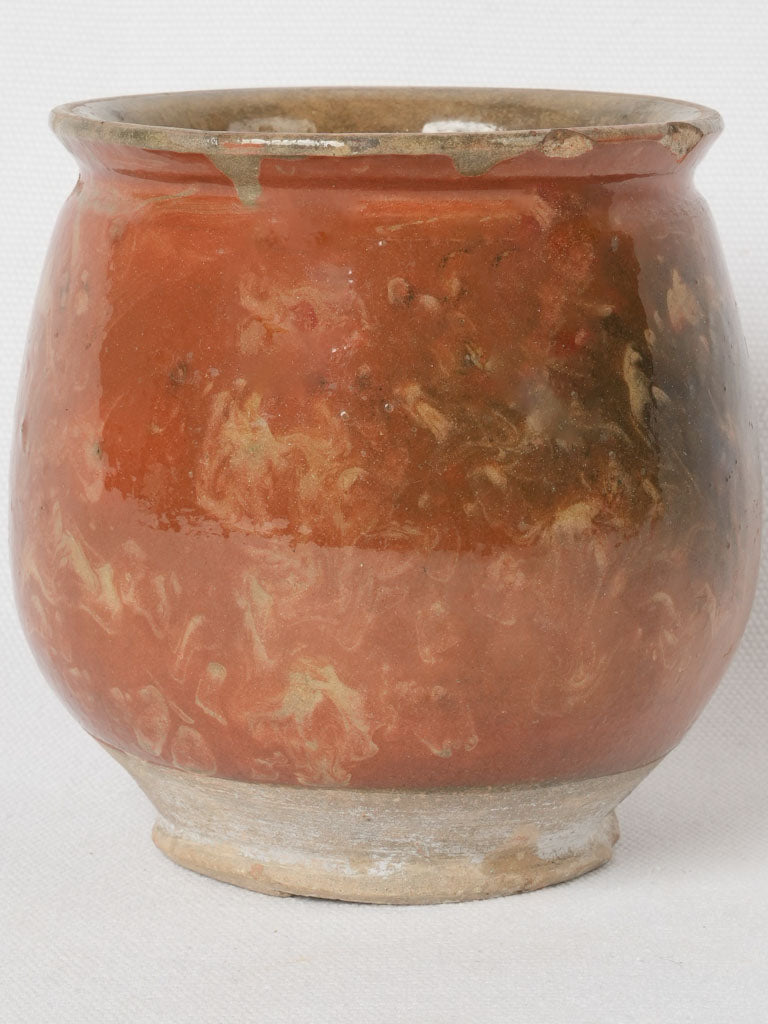 Antique French marbled preserving jar