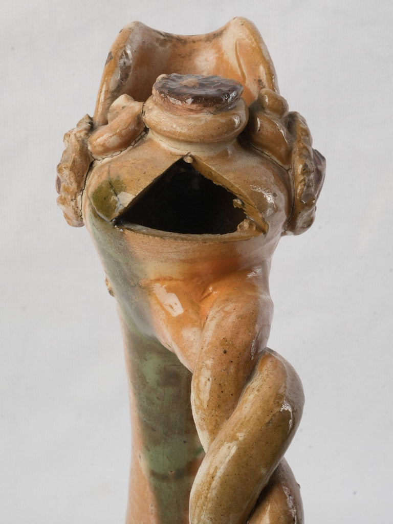 Collectible beige-glazed Turkish ewer