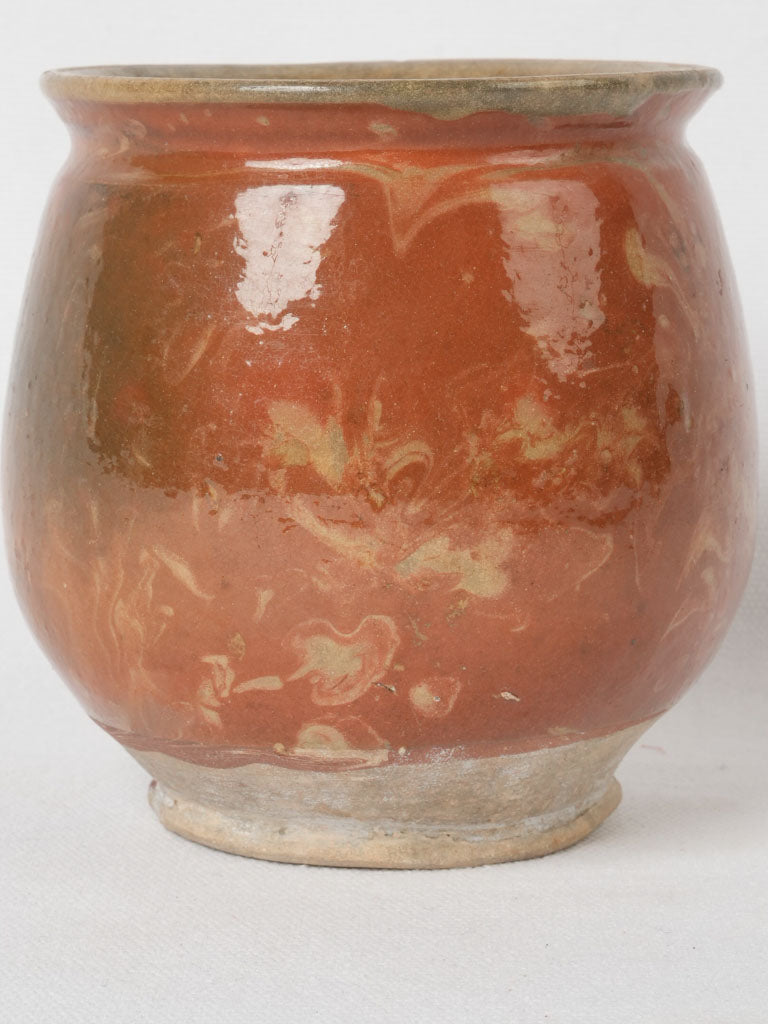 Vintage brown glazed confit pot