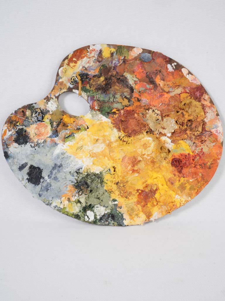 Hand-painted Parisian oil paint palette