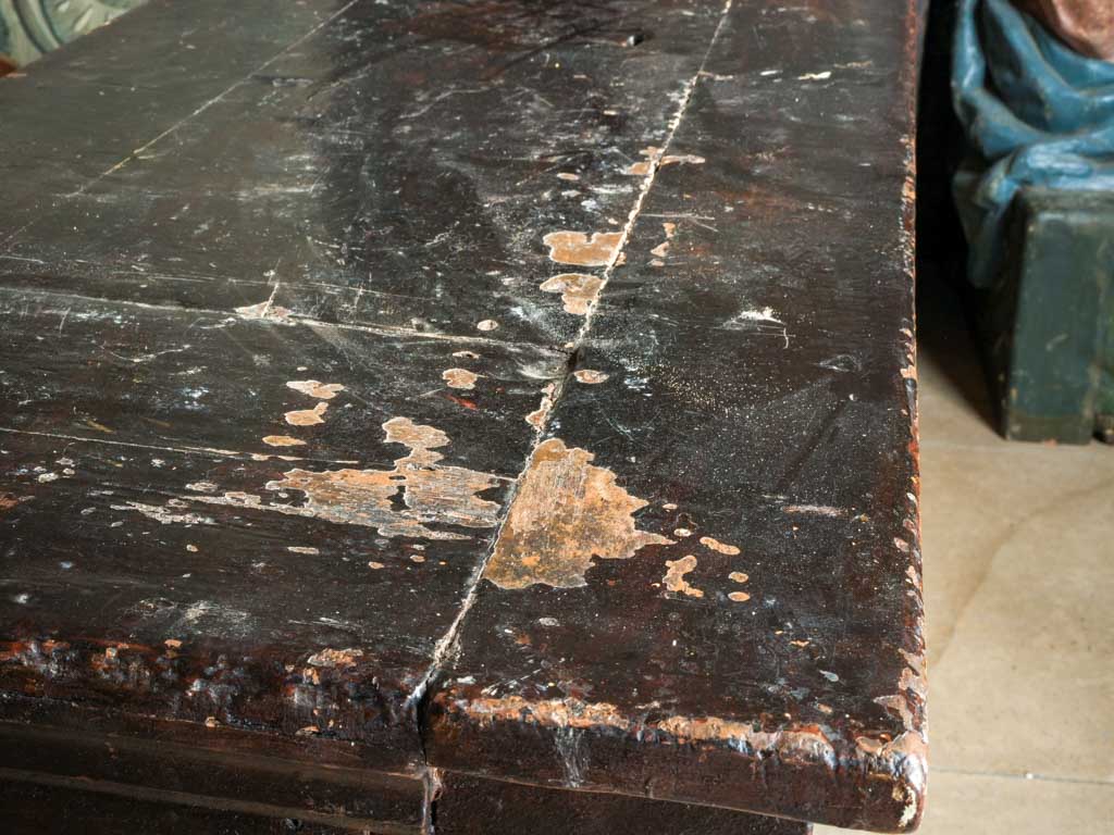 Late 19th Century Walnut-Finished Pine Store Counter with Coin Slot Detail - 57"