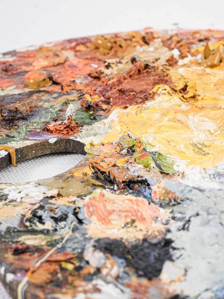 Vintage Parisian oil paint palette