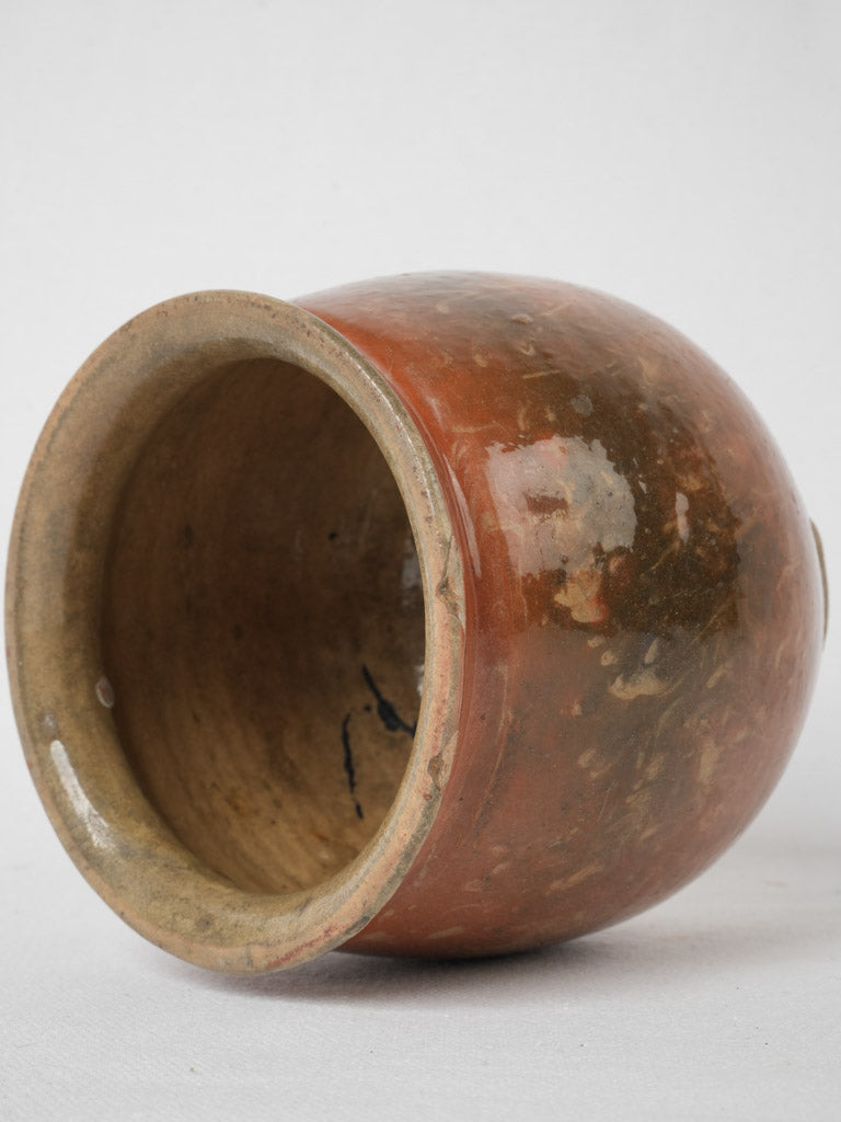 Historical French marbled ceramic jar
