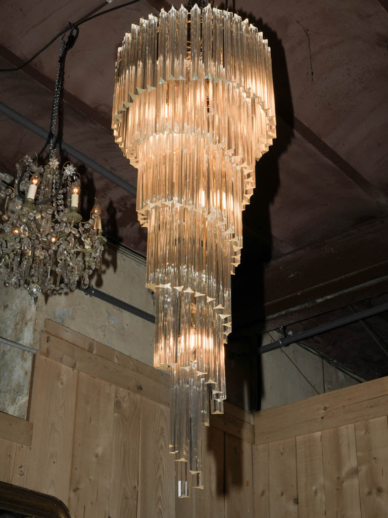 Elegant clear glass light fitting